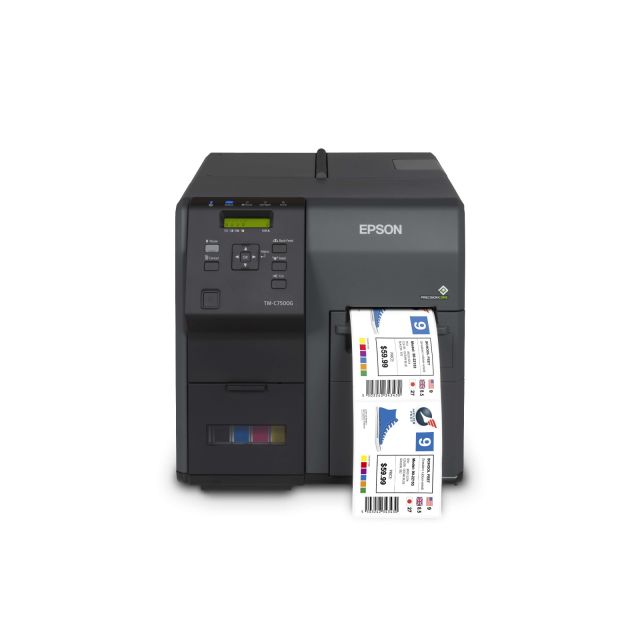 TM-C7500G Product Label Printer Front View With Lable